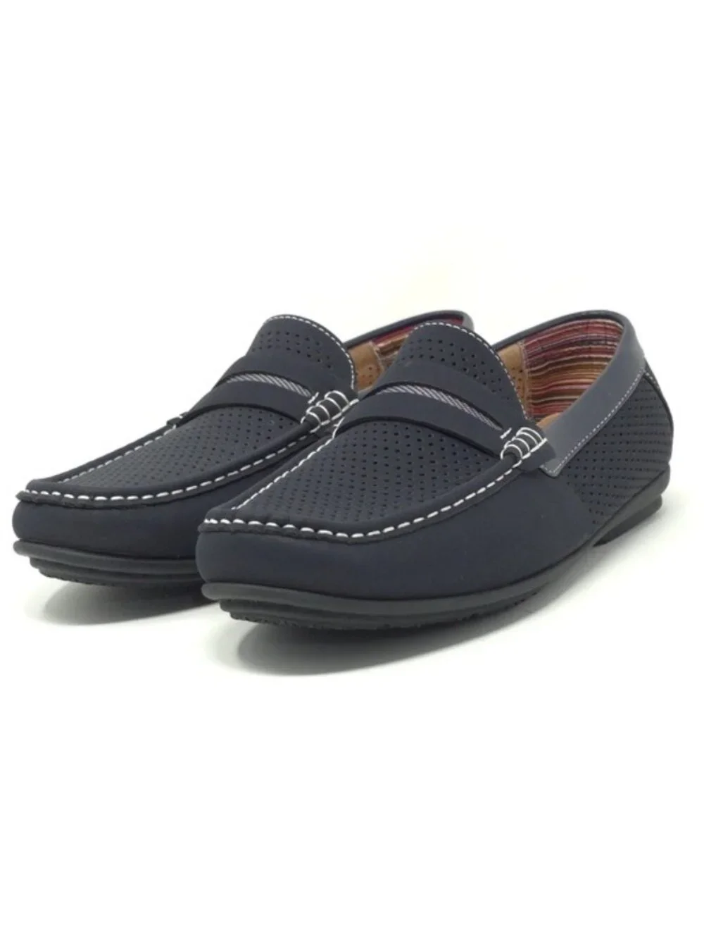 Stacy Adams Loafers Corby Red/Navy Saddle Slip-On